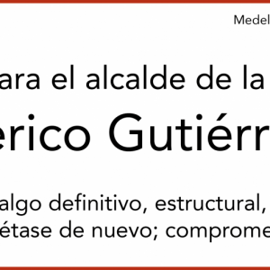 Carta para el Alcalde Federico Gutiérrez